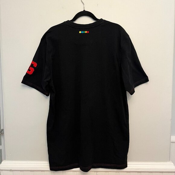 COOGI Australia Black V-Neck Embroidered T-Shirt, Size 3X - Picture 3 of 11